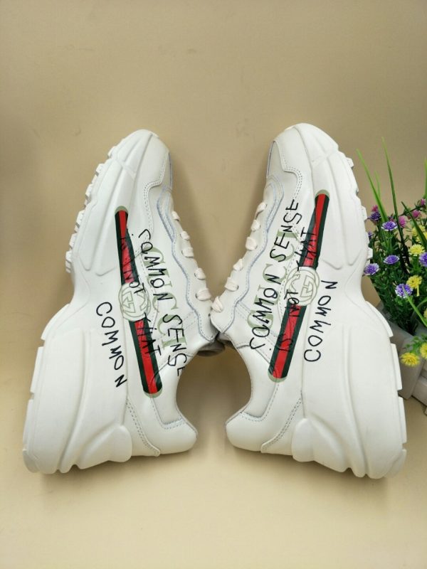 GUCCI RHYTON PRINT LEATHER SNEAKER