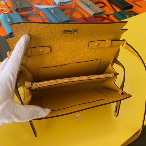 HERMES KELLY CLASSIQUE TO GO WALLET YELLOW