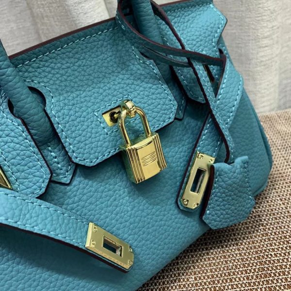 HERMES BIRKIN MINI GOLD HARDWARE EPSOM BLUE 20CM