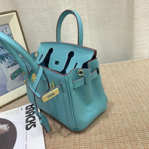 HERMES BIRKIN MINI GOLD HARDWARE EPSOM BLUE 20CM