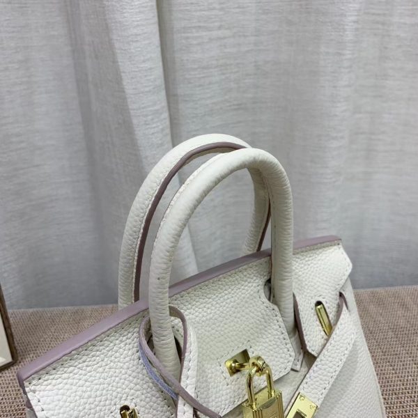 HERMES BIRKIN MINI GOLD HARDWARE EPSOM MILKY WHITE 20CM