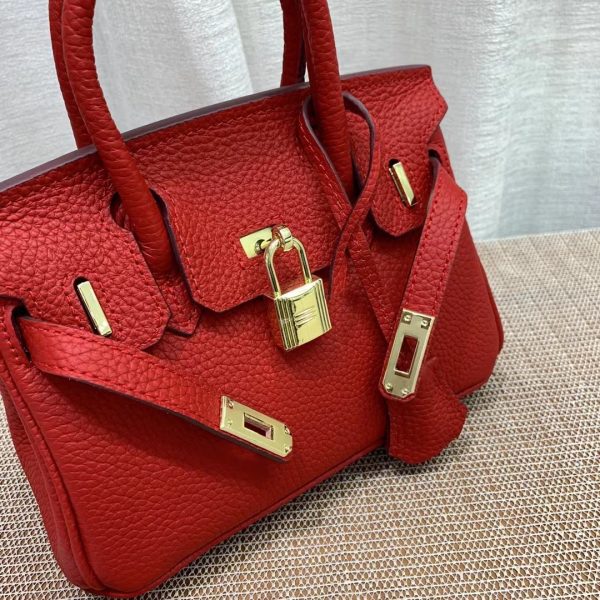 HERMES BIRKIN MINI GOLD HARDWARE EPSOM RED 20CM