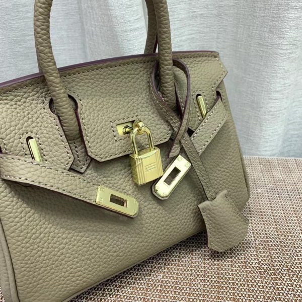 HERMES BIRKIN MINI GOLD HARDWARE EPSOM BEIGE 20CM