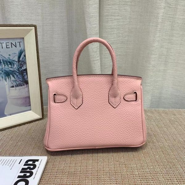 HERMES BIRKIN MINI GOLD HARDWARE EPSOM LIGHT PINK 20CM