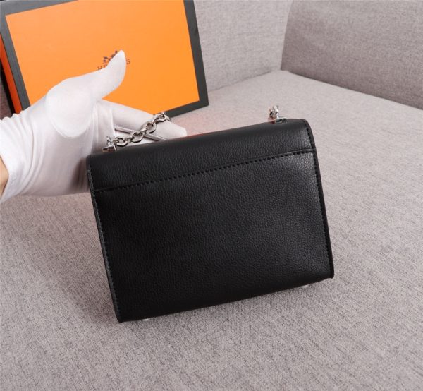 HERMES VERROU CHAINE BAG BLACK 17CM