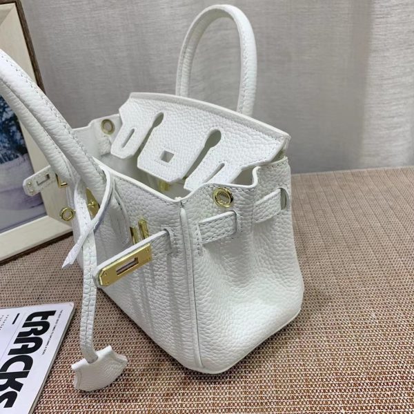 HERMES BIRKIN MINI GOLD HARDWARE EPSOM WHITE 20CM