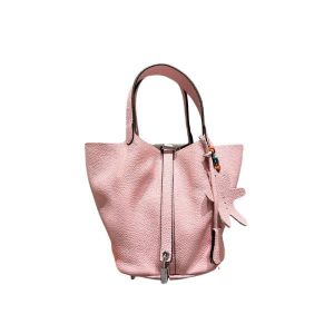 HERMES PICOTIN LOCK 18 WITH CHARM PINK 18CM