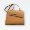 HERMES KELLY SELLIER EN DESORDRE EPSOM GOLD-TONED HARDWARE BROWN 25CM