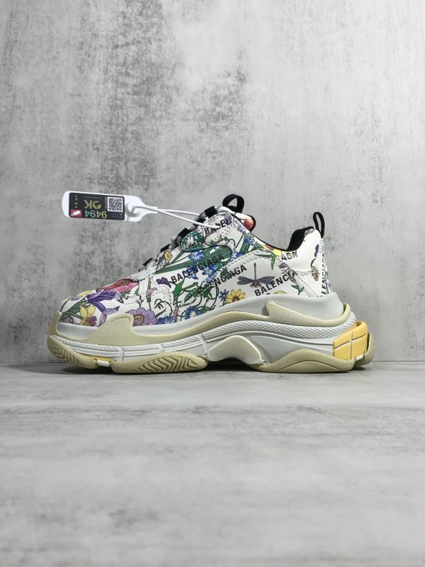 Gucci x Balenciaga The Hacker Project Triple S Flora Print