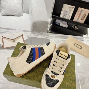 Gucci Beige & Blue Screener Trainers