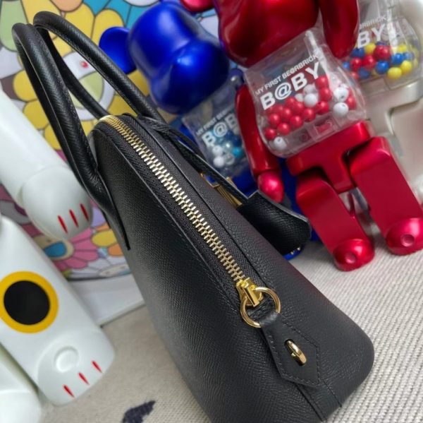 HERMES BOLIDE EPSOM CK89 BLACK GOLD HARDWARE 25CM