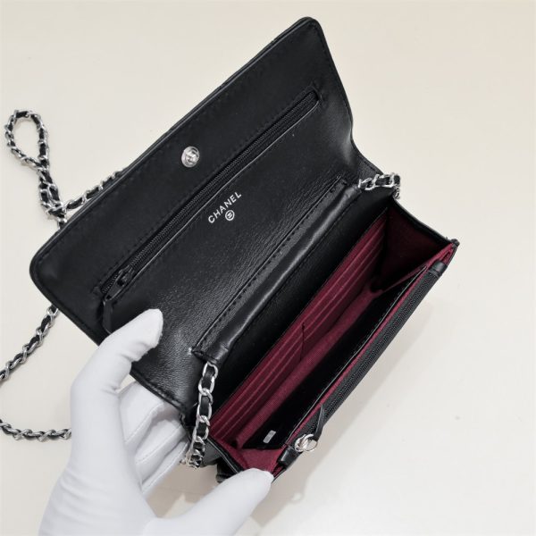 Wallet on Chain Quilted Lambskin