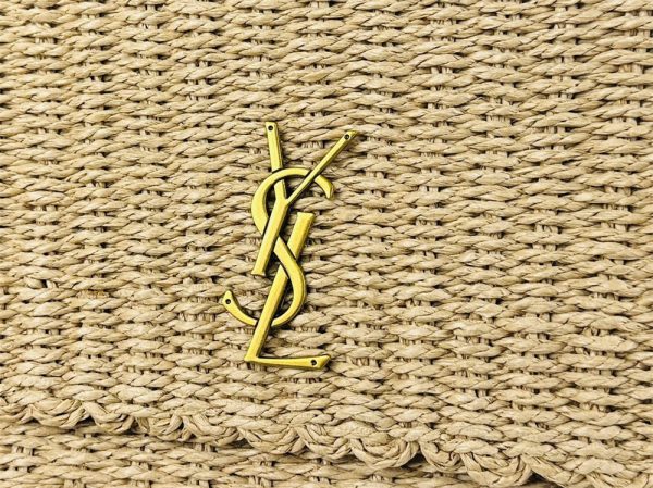 Saint Laurent Jamie Medium Naturale Raffia Shoulder Bag New