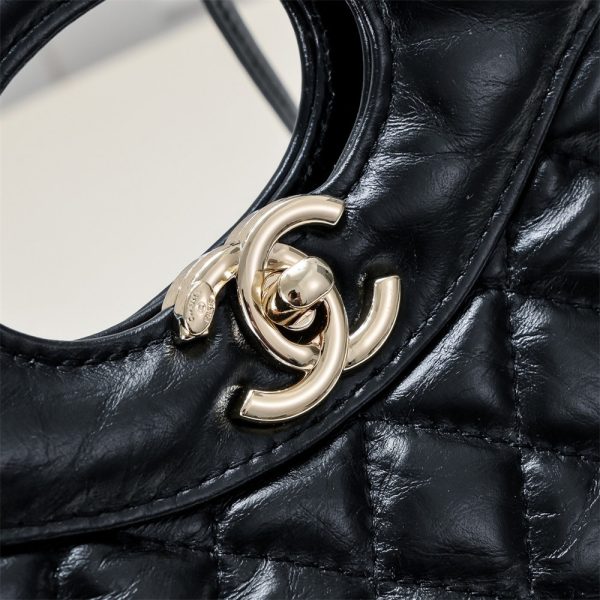 Chanel Black Shiny Quilted Calfskin “Chanel 31” Large