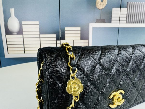 CHANEL Matelasse Classic Flap Bag Lambskin Black Mini