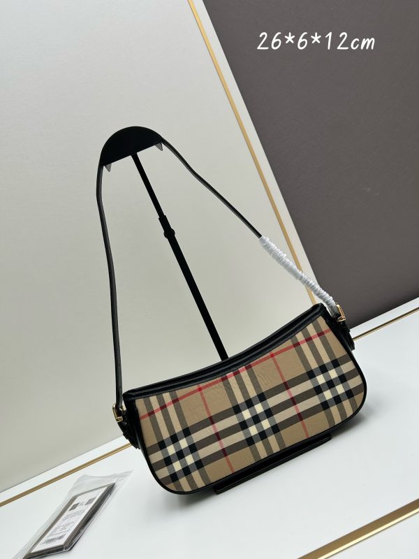 Burberry Brown Haymarket Check PVC Small Aston Sling Bag