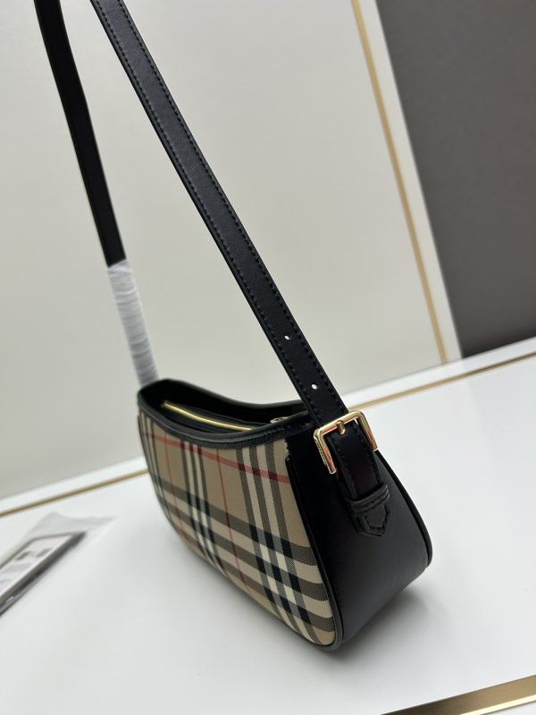 Burberry Brown Haymarket Check PVC Small Aston Sling Bag