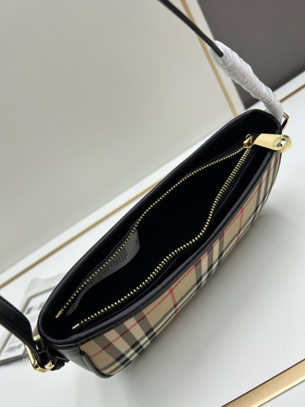 Burberry Brown Haymarket Check PVC Small Aston Sling Bag