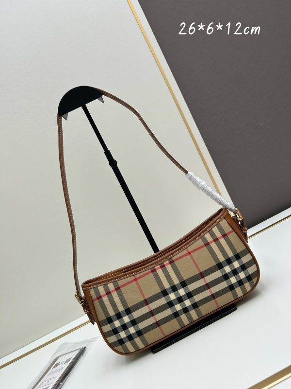 Burberry Brown Haymarket Check PVC Small Aston Sling Bag